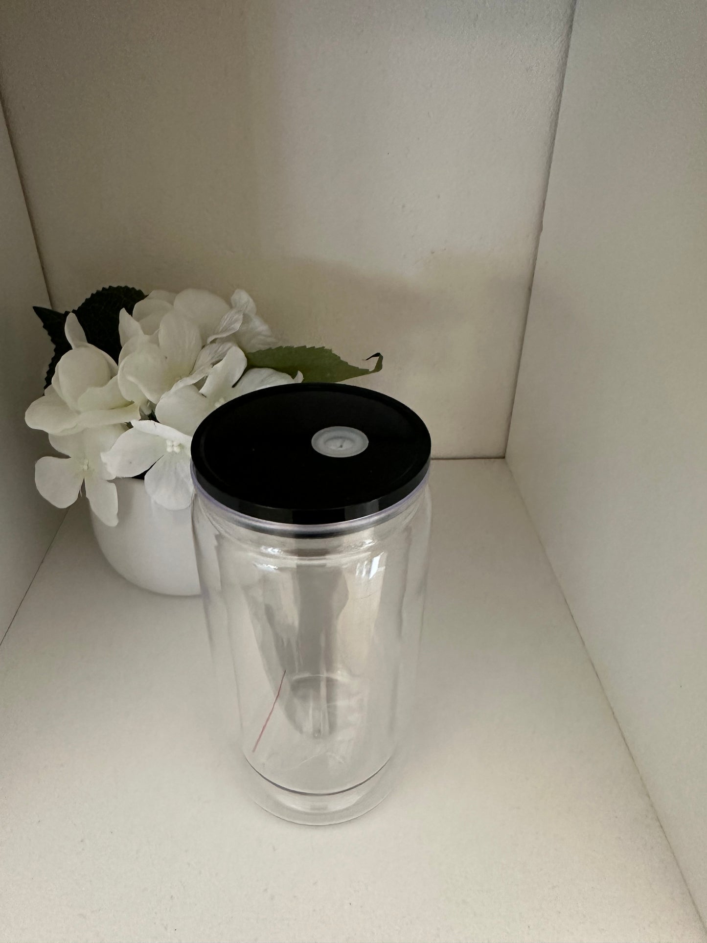 16oz Acrylic Snow Globe Tumbler