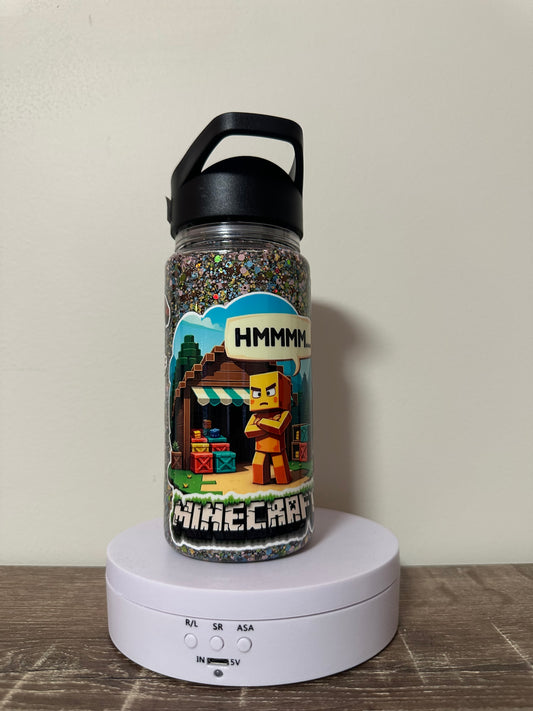 Minecraft kids snow globe drink bottle