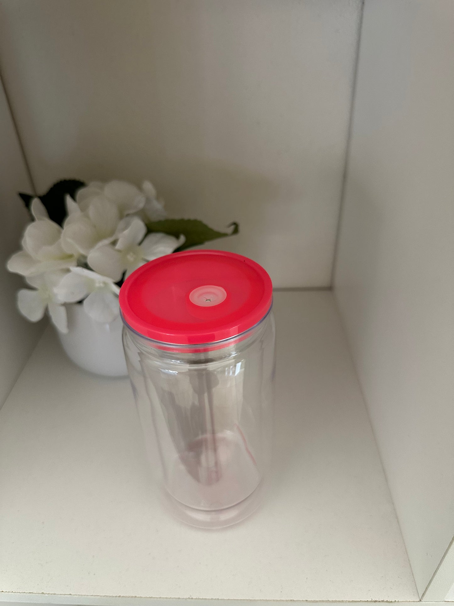 16oz Acrylic Snow Globe Tumbler