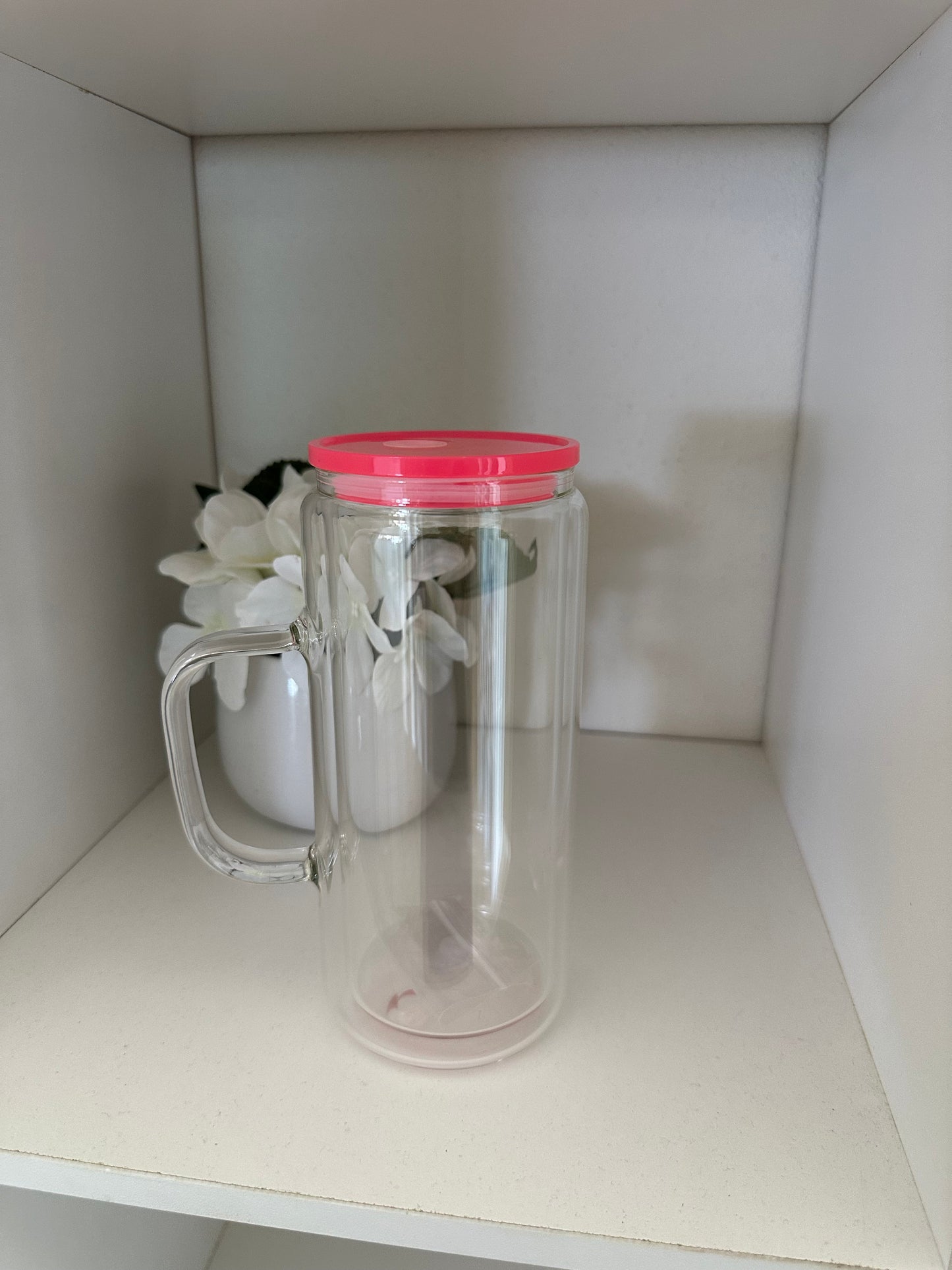 20oz Glass Snow Globe Handle