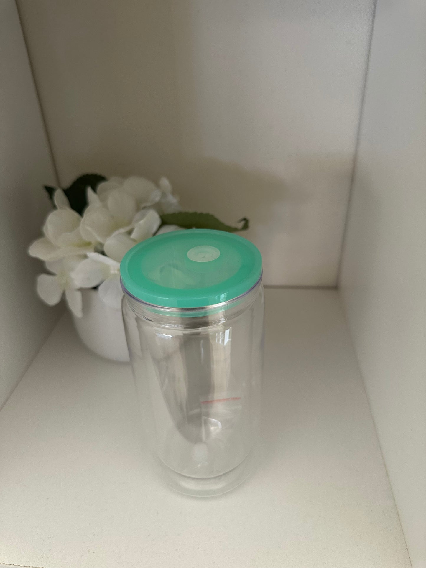 16oz Acrylic Snow Globe Tumbler