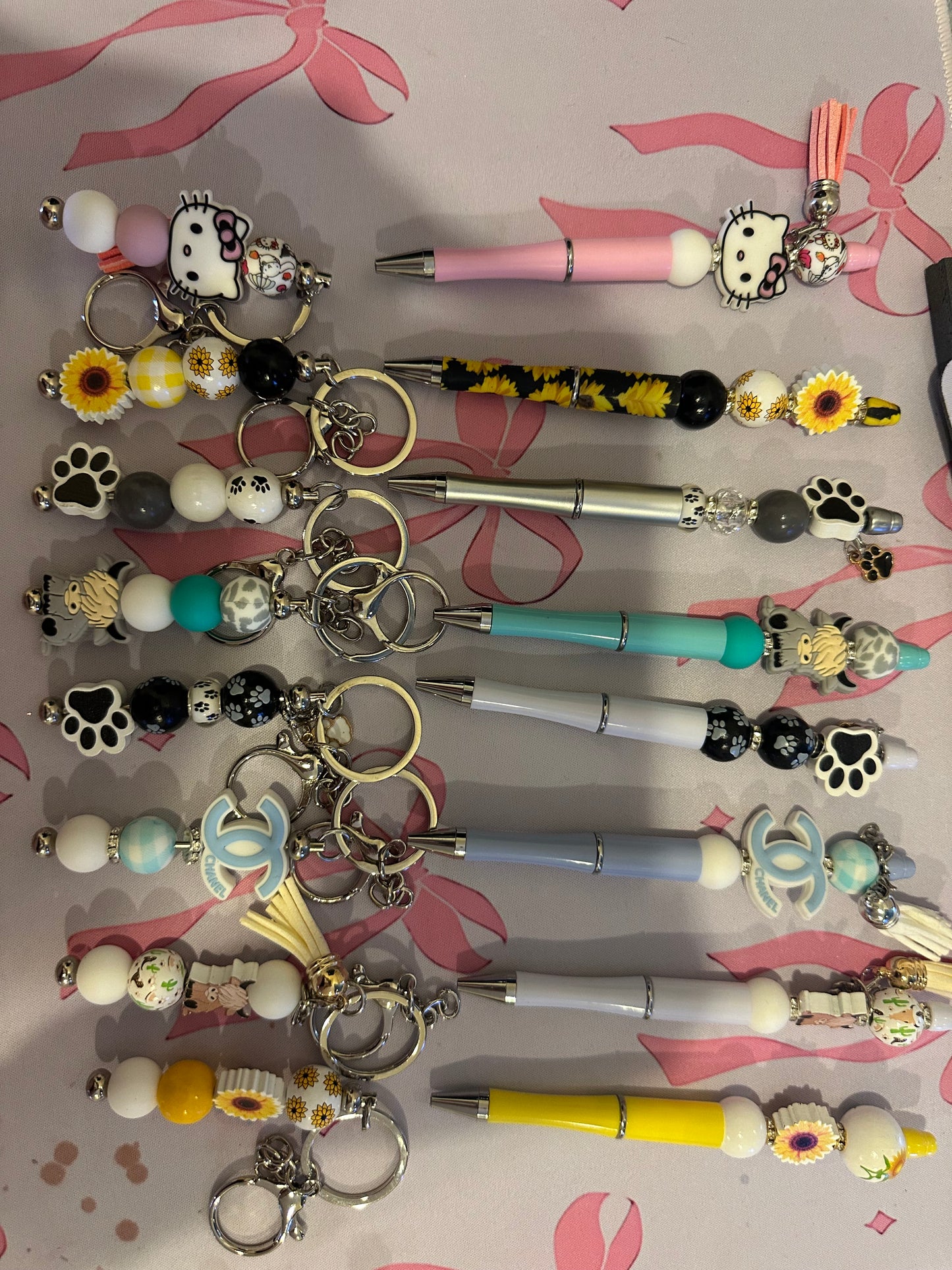 Matching pens and key rings