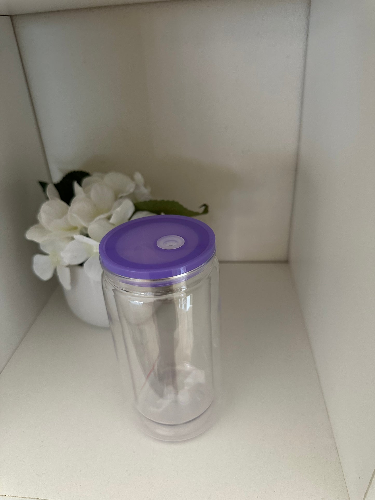 16oz Acrylic Snow Globe Tumbler